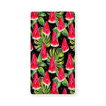 Black Palm Leaf Watermelon Pattern Print Baby Crib Sheet