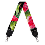 Black Palm Leaf Watermelon Pattern Print Bag Strap