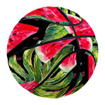 Black Palm Leaf Watermelon Pattern Print Basketball
