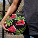 Black Palm Leaf Watermelon Pattern Print Basketball