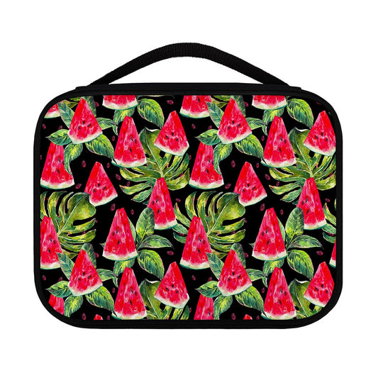 Black Palm Leaf Watermelon Pattern Print Classic Bible Case