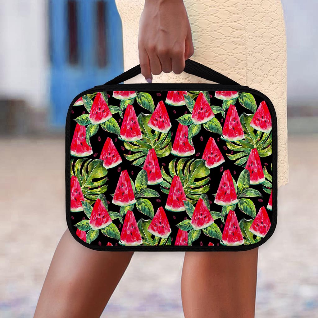 Black Palm Leaf Watermelon Pattern Print Classic Bible Case