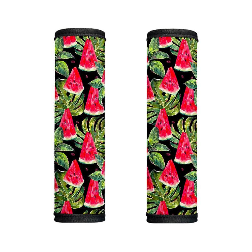 Black Palm Leaf Watermelon Pattern Print Handle Covers