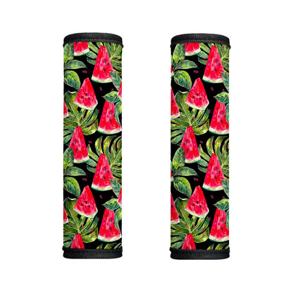 Black Palm Leaf Watermelon Pattern Print Handle Covers