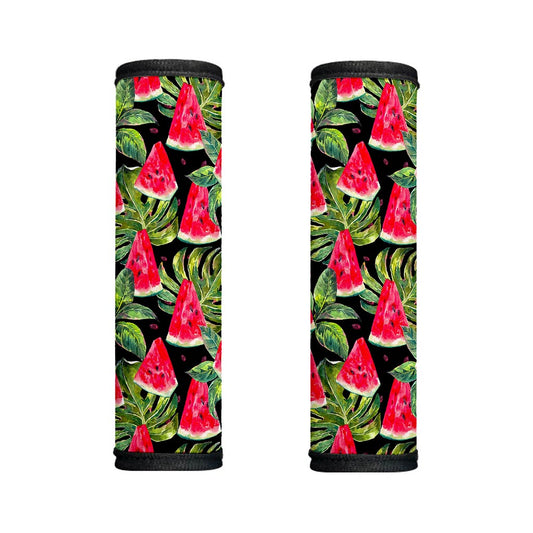 Black Palm Leaf Watermelon Pattern Print Handle Covers