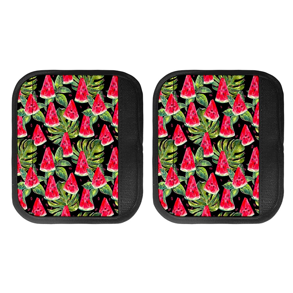 Black Palm Leaf Watermelon Pattern Print Handle Covers