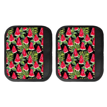 Black Palm Leaf Watermelon Pattern Print Handle Covers