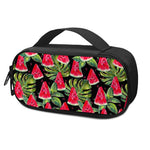 Black Palm Leaf Watermelon Pattern Print Insulin Cooler Travel Case
