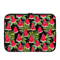 Black Palm Leaf Watermelon Pattern Print Laptop Sleeve