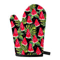 Black Palm Leaf Watermelon Pattern Print Single Oven Mitt