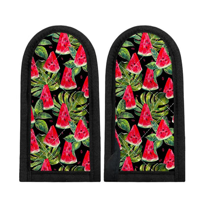 Black Palm Leaf Watermelon Pattern Print Skillet Handle Cover