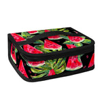 Black Palm Leaf Watermelon Pattern Print Small Lunch Bag