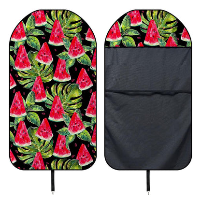 Black Palm Leaf Watermelon Pattern Print Waterproof Car Seat Cover
