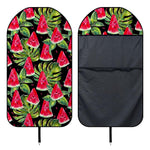 Black Palm Leaf Watermelon Pattern Print Waterproof Car Seat Cover