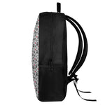 Black Paw And Heart Pattern Print 17 Inch Backpack