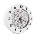 Black Paw And Heart Pattern Print Alarm Clock