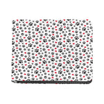 Black Paw And Heart Pattern Print Bifold Wallet