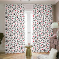Black Paw And Heart Pattern Print Dimout Pencil Pleat Curtains
