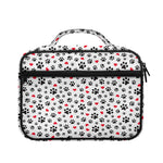 Black Paw And Heart Pattern Print Briefcase Bible Bag