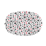 Black Paw And Heart Pattern Print Car Side Mirror Covers