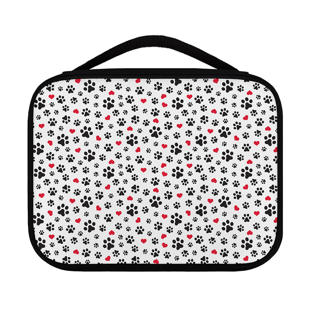 Black Paw And Heart Pattern Print Classic Bible Case
