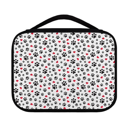 Black Paw And Heart Pattern Print Classic Bible Case