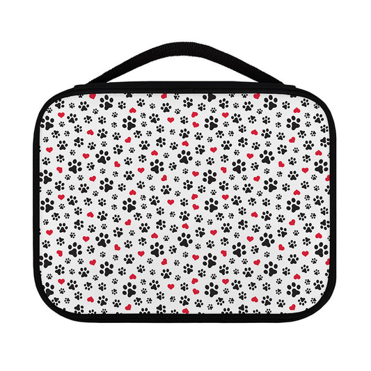 Black Paw And Heart Pattern Print Classic Bible Case