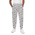 Black Paw And Heart Pattern Print Cotton Sweatpants