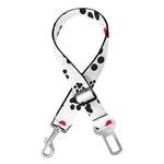 Black Paw And Heart Pattern Print Dog Seat Belt