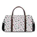 Black Paw And Heart Pattern Print Duffel Bag