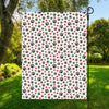 Black Paw And Heart Pattern Print Garden Flag