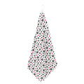 Black Paw And Heart Pattern Print Hand Towel