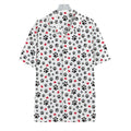 Black Paw And Heart Pattern Print Hawaiian Shirt