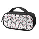 Black Paw And Heart Pattern Print Insulin Cooler Travel Case