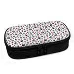 Black Paw And Heart Pattern Print Insulin Cooler Travel Case