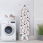 Black Paw And Heart Pattern Print Ironing Board Cover