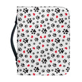 Black Paw And Heart Pattern Print Leather Bible Cover