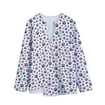 Black Paw And Heart Pattern Print Long Sleeve Short Coat