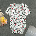 Black Paw And Heart Pattern Print Men's Bodysuit