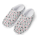 Black Paw And Heart Pattern Print Mesh Casual Shoes