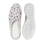 Black Paw And Heart Pattern Print Mesh Casual Shoes