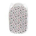 Black Paw And Heart Pattern Print Mesh Laundry Hamper