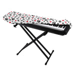 Black Paw And Heart Pattern Print Piano Keyboard Cover