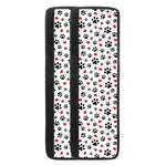 Black Paw And Heart Pattern Print Refrigerator Handle Covers