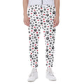 Black Paw And Heart Pattern Print Joggers