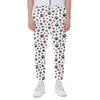 Black Paw And Heart Pattern Print Scuba Joggers