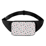 Black Paw And Heart Pattern Print Waist Bag