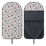 Black Paw And Heart Pattern Print Waterproof Car Seat Cover