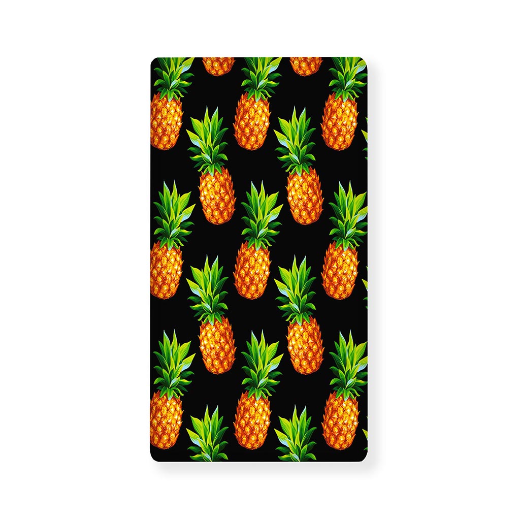 Black Pineapple Pattern Print Baby Crib Sheet