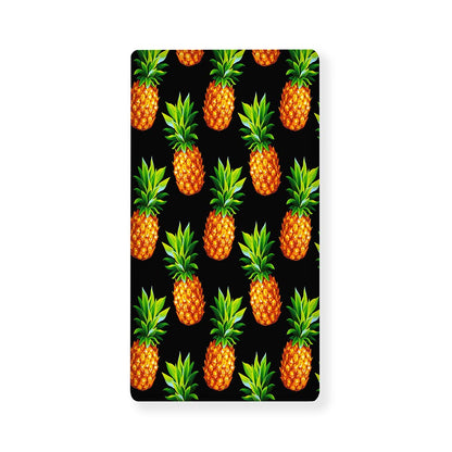 Black Pineapple Pattern Print Baby Crib Sheet